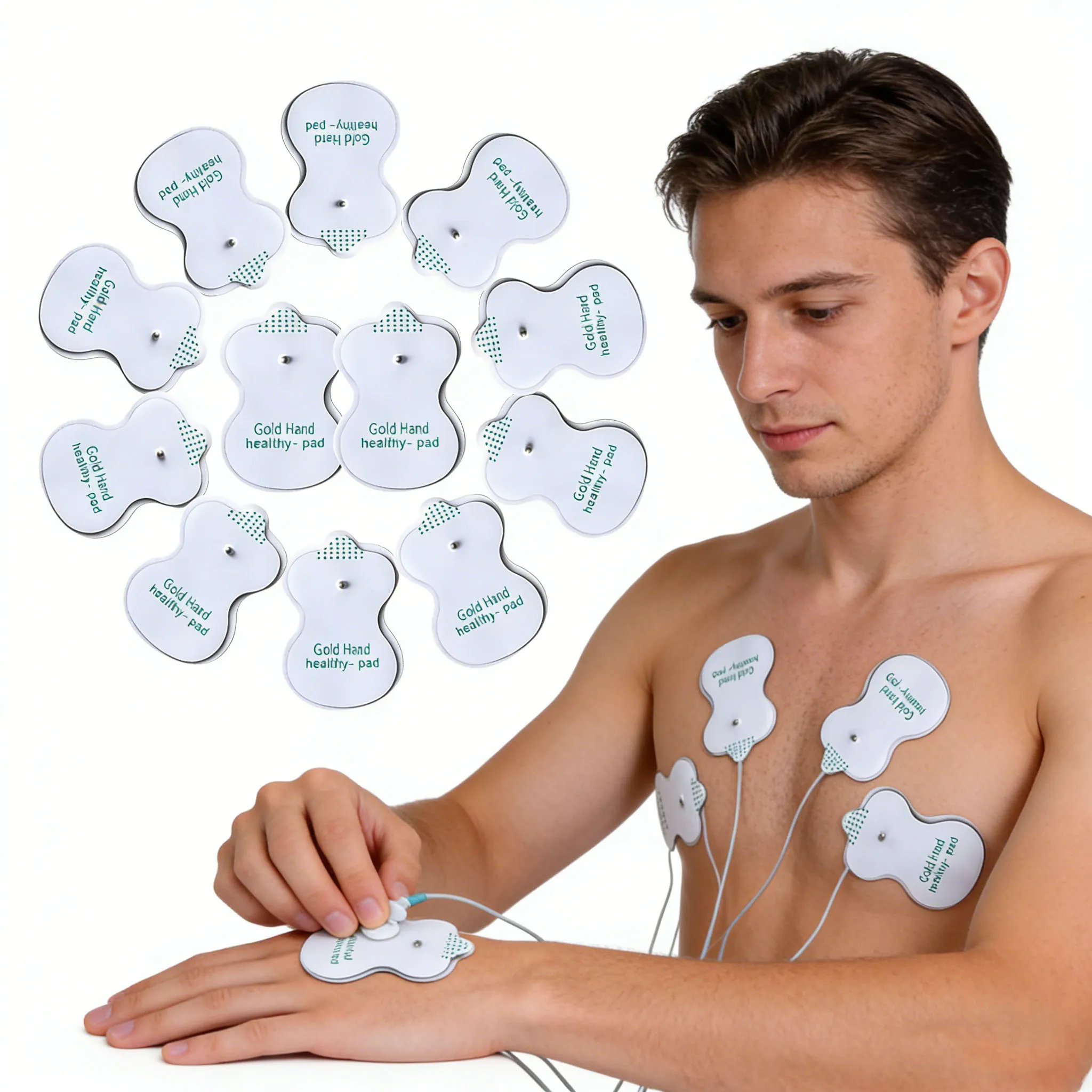 Physiotherapy TENS Electrode Pads with Conductive Gel Therapeutic Pulse Muscle Stimulator Replacement Pad for EMS Muscle Massaer
Physiotherapy TENS Electrode Pads with Conductive Gel Therapeutic Pulse Muscle Stimulator Replacement Pad for EMS Muscle Massaer