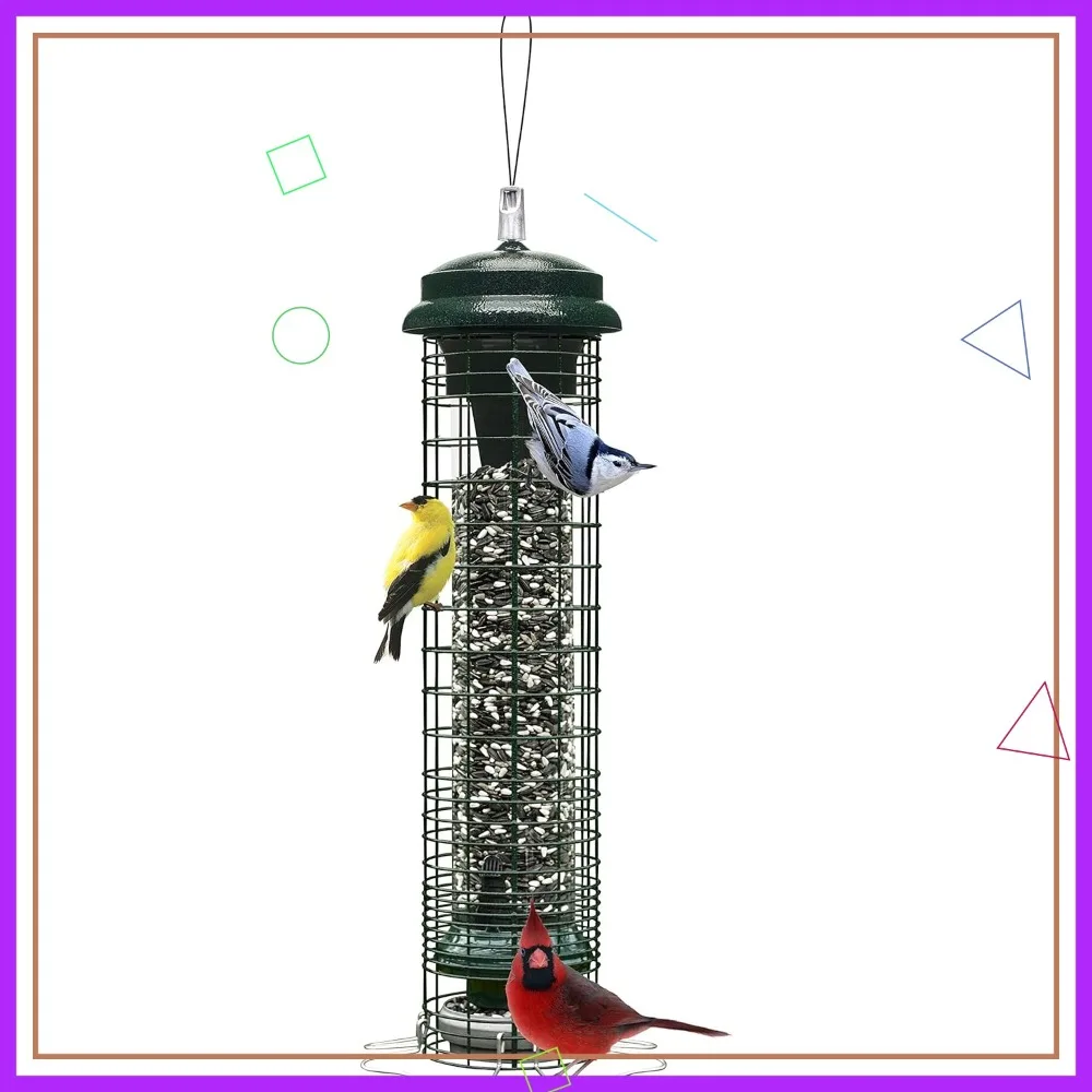 Squirrel-Proof Bird Feeder for Wild Birds – 4 Stainless Steel Perches, 2.6 lb Capacity, Chew-Proof, Free Seed Funnel
Squirrel-Proof Bird Feeder for Wild Birds – 4 Stainless Steel Perches, 2.6 lb Capacity, Chew-Proof, Free Seed Funnel