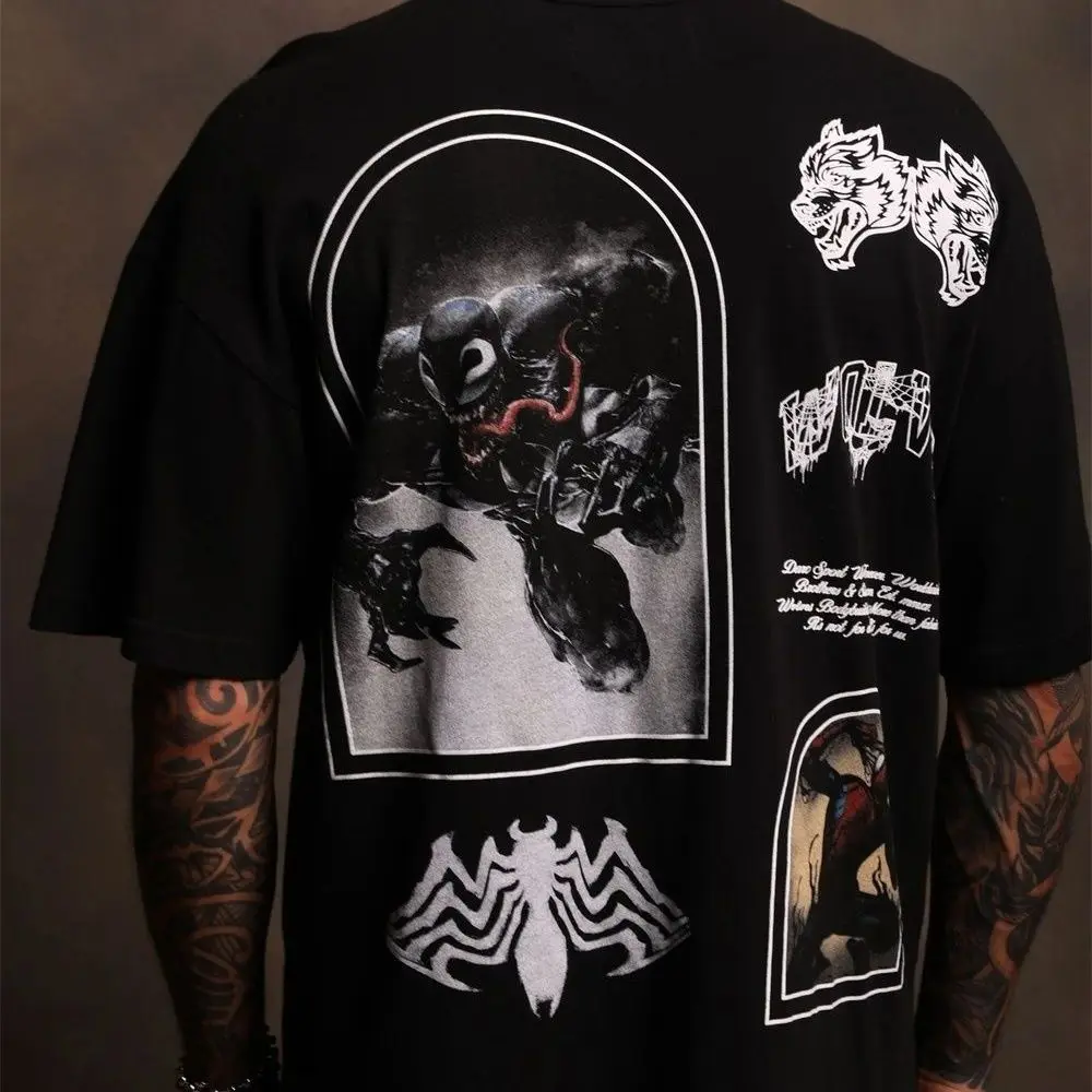 Оригинальная мужская и женская футболка с короткими рукавами в стиле «Человек-паук» Marvel DARCSPORT Venom Venom Spider-Man Old Retro 
Оригинальная мужская и женская футболка с короткими рукавами в стиле «Человек-паук» Marvel DARCSPORT Venom Venom Spider-Man Old Retro