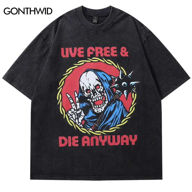 Funny Black Oversized Tshirt Vintage Skull Graphic Print Washed T-Shirt Hip Hop Punk Gothic Loose Shirts 2024 Harajuku Tee Tops
Funny Black Oversized Tshirt Vintage Skull Graphic Print Washed T-Shirt Hip Hop Punk Gothic Loose Shirts 2024 Harajuku Tee Tops