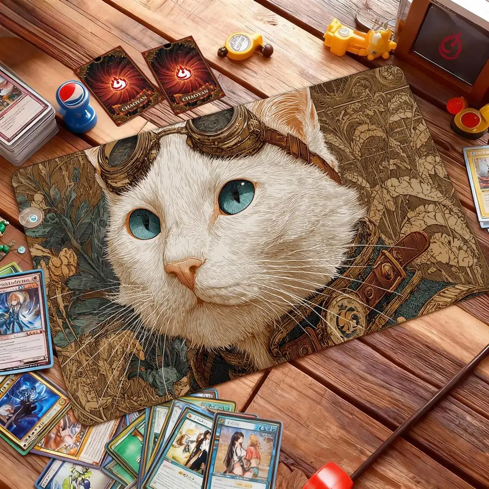 Mysterious blue-eyed white cat Magic Card Battle Mat MTG Playmat Anti-slip Base gathering gaming mats Board Game Mat for TCG
Mysterious blue-eyed white cat Magic Card Battle Mat MTG Playmat Anti-slip Base gathering gaming mats Board Game Mat for TCG