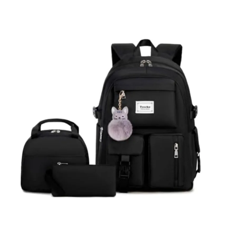 Waterproof School Backpack Set for Girl Fashion Women Backpack Purse College Bookbag Black
Waterproof School Backpack Set for Girl Fashion Women Backpack Purse College Bookbag Black