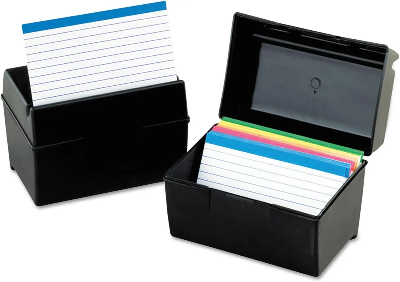 4x6 Plastic Index Card Box, 400 Capacity, Black
4x6 Plastic Index Card Box, 400 Capacity, Black