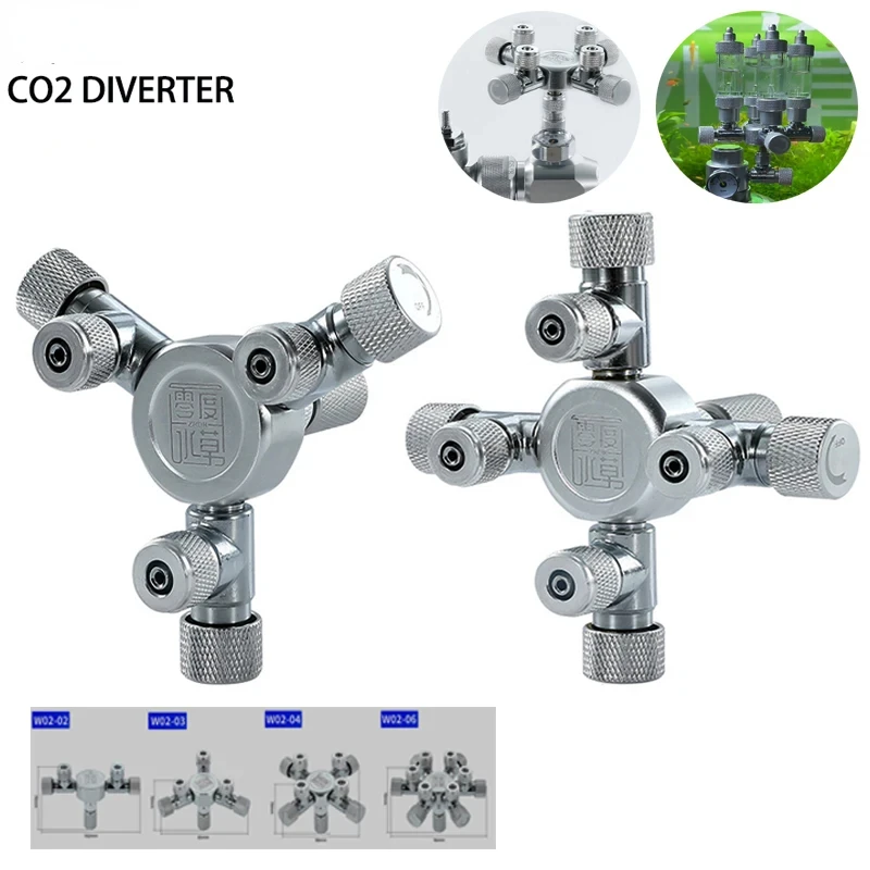 ZRDR fish tank multi-channel CO2 splitter distributor metal aquarium CO2 regulator generator accessories CO2 splitter 2-6 channe
ZRDR fish tank multi-channel CO2 splitter distributor metal aquarium CO2 regulator generator accessories CO2 splitter 2-6 channe