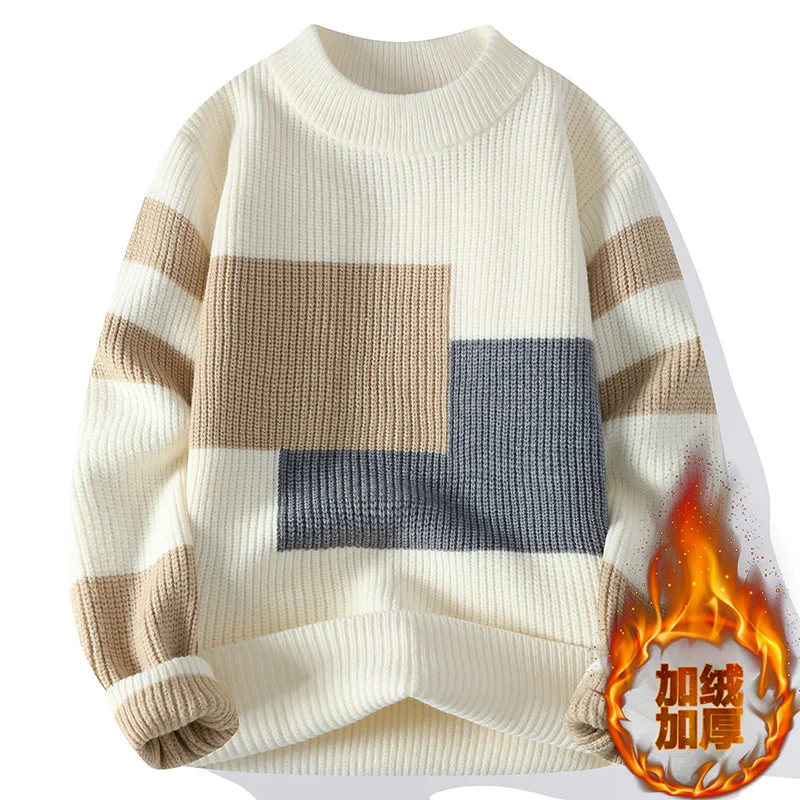 Men's Thickened Knitted round Neck Sweater Winter Base Shirt Fashionable Autumn Winter Warm Top Integrated Fleece Long Sleeve...
Men's Thickened Knitted round Neck Sweater Winter Base Shirt Fashionable Autumn Winter Warm Top Integrated Fleece Long Sleeve...