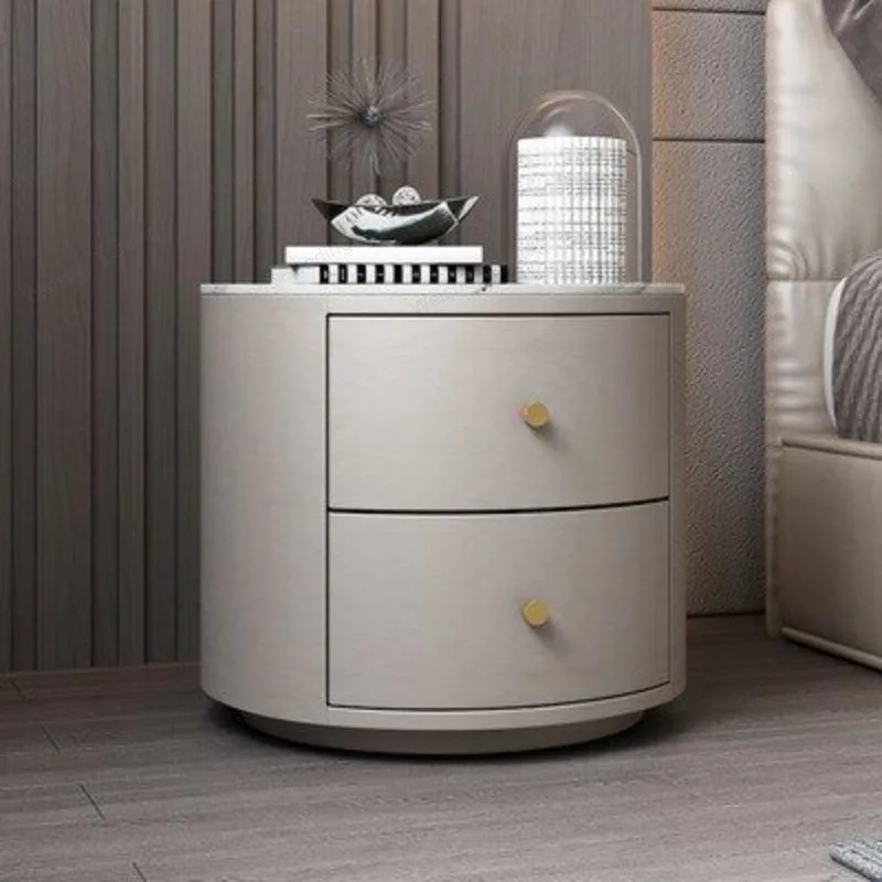 Bedside table minimalist rock slab light luxury simple modern leather solid wood round Internet celebrity Nordic small apartment
Bedside table minimalist rock slab light luxury simple modern leather solid wood round Internet celebrity Nordic small apartment