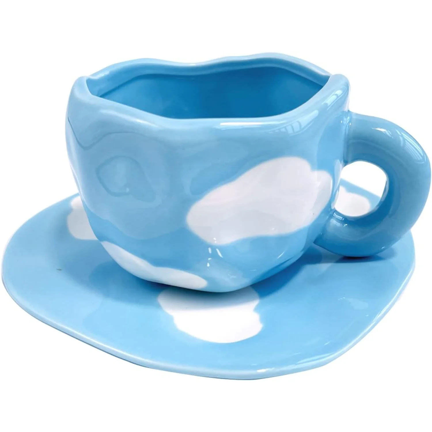 Cute Twisted Irregular Ceramic Coffee Mugs And Saucer Set Cloud Coffee Mugs Tea Cup Gifts for Girls Mum Lovers
Cute Twisted Irregular Ceramic Coffee Mugs And Saucer Set Cloud Coffee Mugs Tea Cup Gifts for Girls Mum Lovers