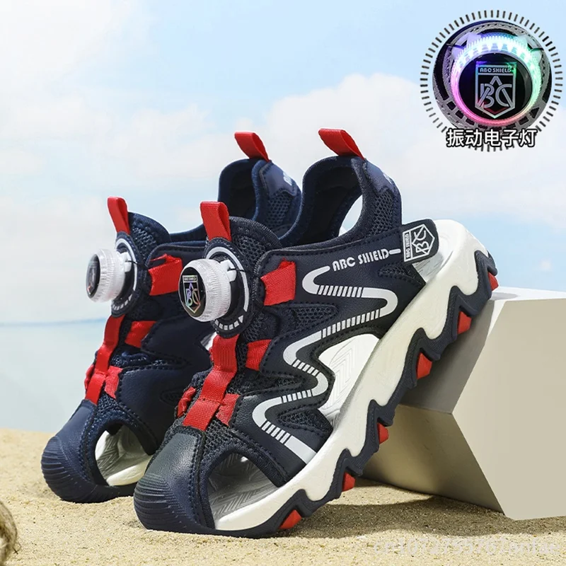 Kids Outdoor Breathable Boy's Soft Sole Sandals Beach Sandals Shoes Summer Closed Toe Anti Bump Children's Walking Flat Shoe
Kids Outdoor Breathable Boy's Soft Sole Sandals Beach Sandals Shoes Summer Closed Toe Anti Bump Children's Walking Flat Shoe