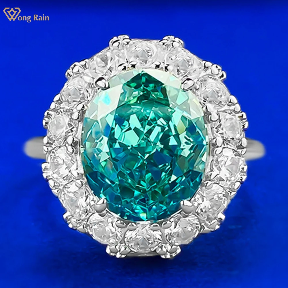 Wong Rain 925 Sterling Silver Oval Cut 10*12 MM Paraiba Tourmaline High Carbon Diamond Gemstone Engagement Rings Fine Jewelry 
Wong Rain 925 Sterling Silver Oval Cut 10*12 MM Paraiba Tourmaline High Carbon Diamond Gemstone Engagement Rings Fine Jewelry