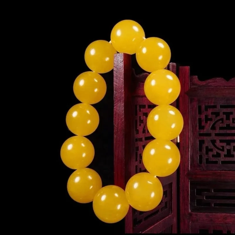 Натуральный императорский браслет Xuanhuang с желтым агатом, мужской и женский браслет из желтого халцедона с большими бусинами, браслет из розовых бусин 
Натуральный императорский браслет Xuanhuang с желтым агатом, мужской и женский браслет из желтого халцедона с большими бусинами, браслет из розовых бусин