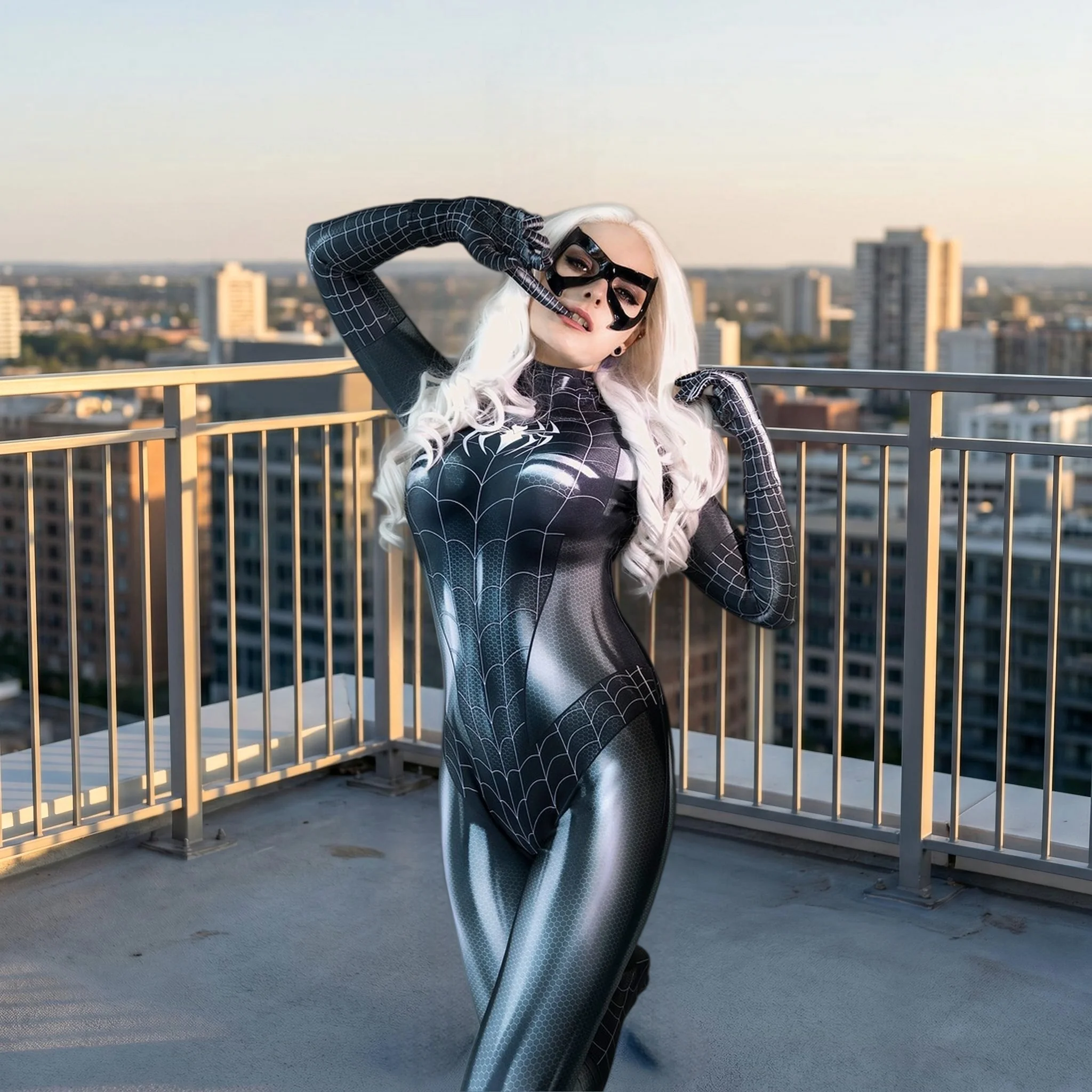 Adult Women Black Cat Symbiote Mary Jane Cosplay Costume Halloween Superhero 3D Print Bodysuit
Adult Women Black Cat Symbiote Mary Jane Cosplay Costume Halloween Superhero 3D Print Bodysuit