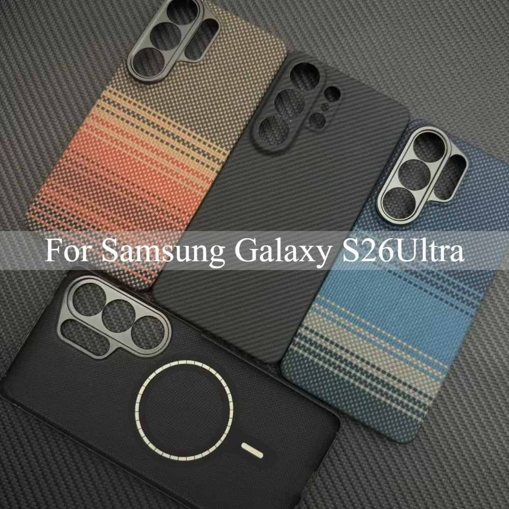 100% 600D Kevlar Carbon Fiber for Magsafe Case for Samsung Galaxy S26 Ultra Magnetic Ultra Slim Shin Feel Camera Protector Cover
100% 600D Kevlar Carbon Fiber for Magsafe Case for Samsung Galaxy S26 Ultra Magnetic Ultra Slim Shin Feel Camera Protector Cover