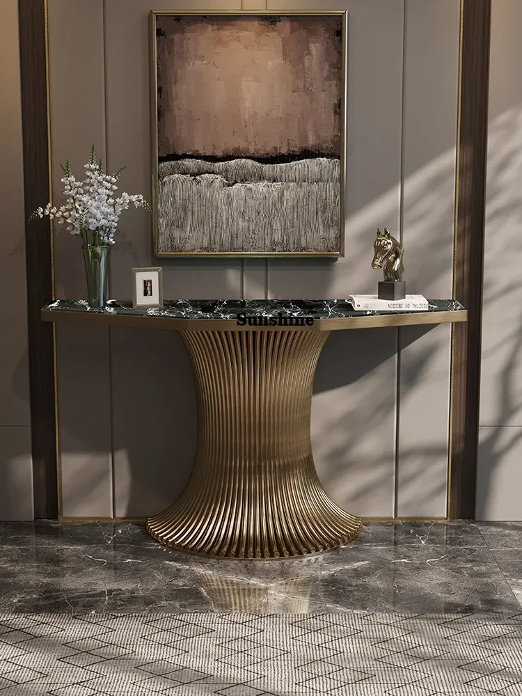 Italian simple luxury natural marble entrance table home entrance cabinet FT
Italian simple luxury natural marble entrance table home entrance cabinet FT