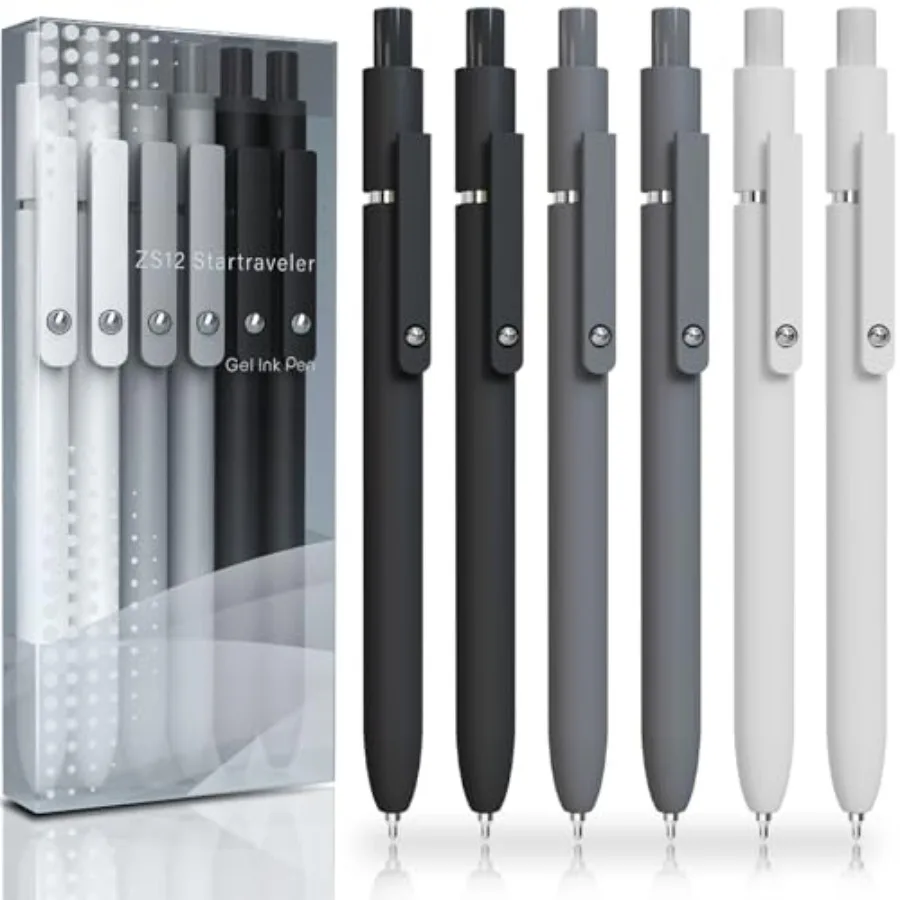 Gel Pens, 6 Pcs 0.5mm Fine Point Black Ink Pen With Smooth Writing, Office Desk Accessories, Writing Supplies Gifts for Men Wom
Gel Pens, 6 Pcs 0.5mm Fine Point Black Ink Pen With Smooth Writing, Office Desk Accessories, Writing Supplies Gifts for Men Wom