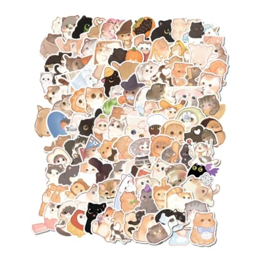 Cute Cat Stickers for Teen Adults 100 Pack, Waterproof Kawaii Stickers Water Bottle Laptop Phone Case Scrapbooking, Cat Birthda
Cute Cat Stickers for Teen Adults 100 Pack, Waterproof Kawaii Stickers Water Bottle Laptop Phone Case Scrapbooking, Cat Birthda