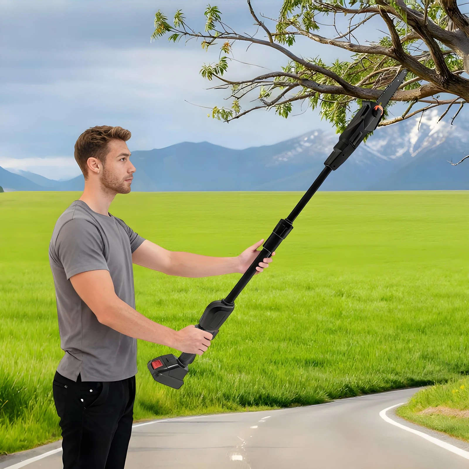 Electric Extendable Chainsaw Cordless Battery Pole Chain Saw 1.25m High Pruner Branch Saw Garden Tree Pruning Trimmer
Electric Extendable Chainsaw Cordless Battery Pole Chain Saw 1.25m High Pruner Branch Saw Garden Tree Pruning Trimmer