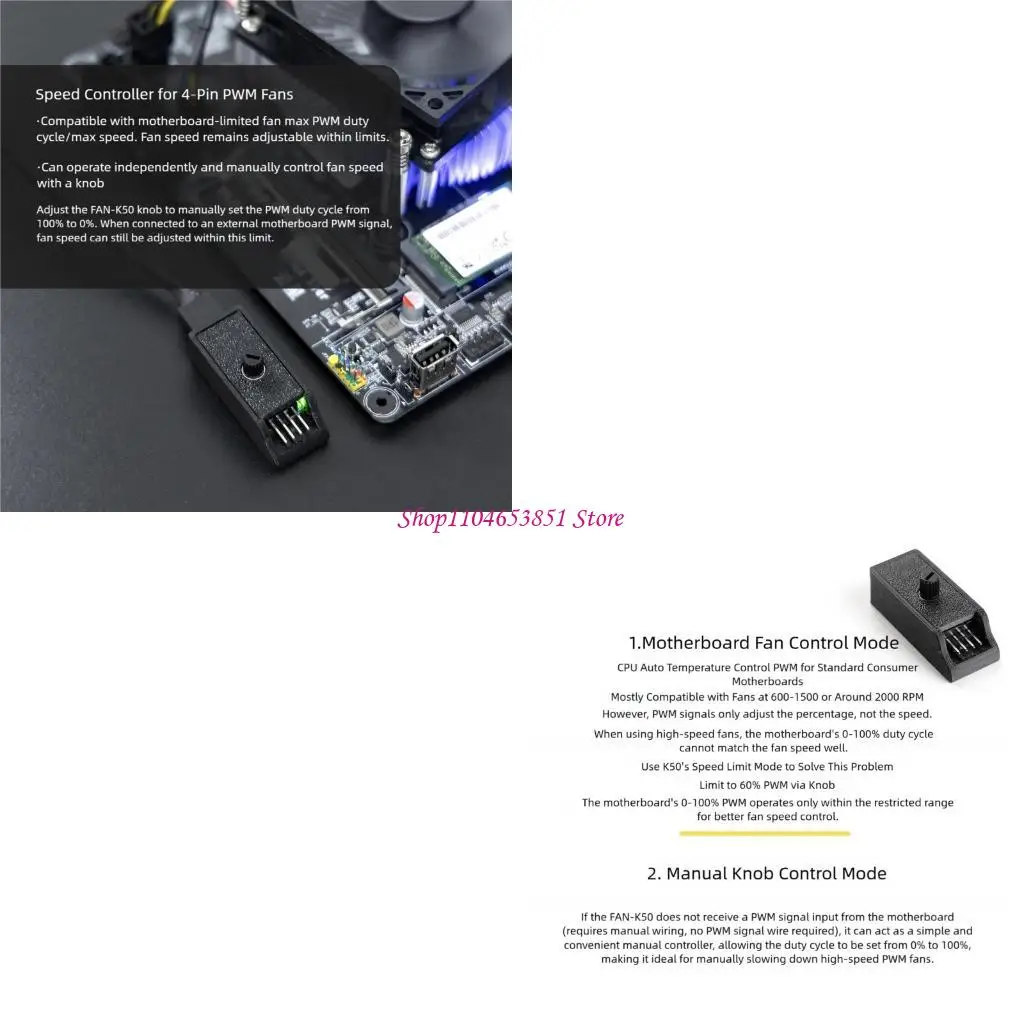 4Pin PWM Fan Speed Regulator Manual Adjustment Rotary Knob Replacement Water Cooling Heat Dissipation Accessories
4Pin PWM Fan Speed Regulator Manual Adjustment Rotary Knob Replacement Water Cooling Heat Dissipation Accessories