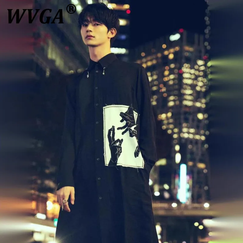 WVGA Top Spring Autumn New Man Darkwear Printed Patchwork Trendy Turn-Down Collar Niche Chic Casual Long Sleeve Shirt Ins W11542
WVGA Top Spring Autumn New Man Darkwear Printed Patchwork Trendy Turn-Down Collar Niche Chic Casual Long Sleeve Shirt Ins W11542