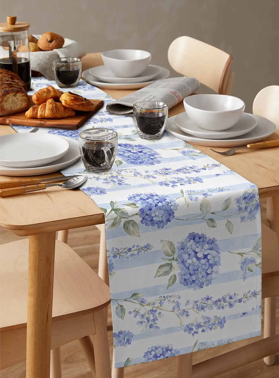 Vintage Blue Striped Purple Flower Table Runners for Dining Room Home Decor Tablecloth 4/6 Pcs Placemats Table Cover
Vintage Blue Striped Purple Flower Table Runners for Dining Room Home Decor Tablecloth 4/6 Pcs Placemats Table Cover