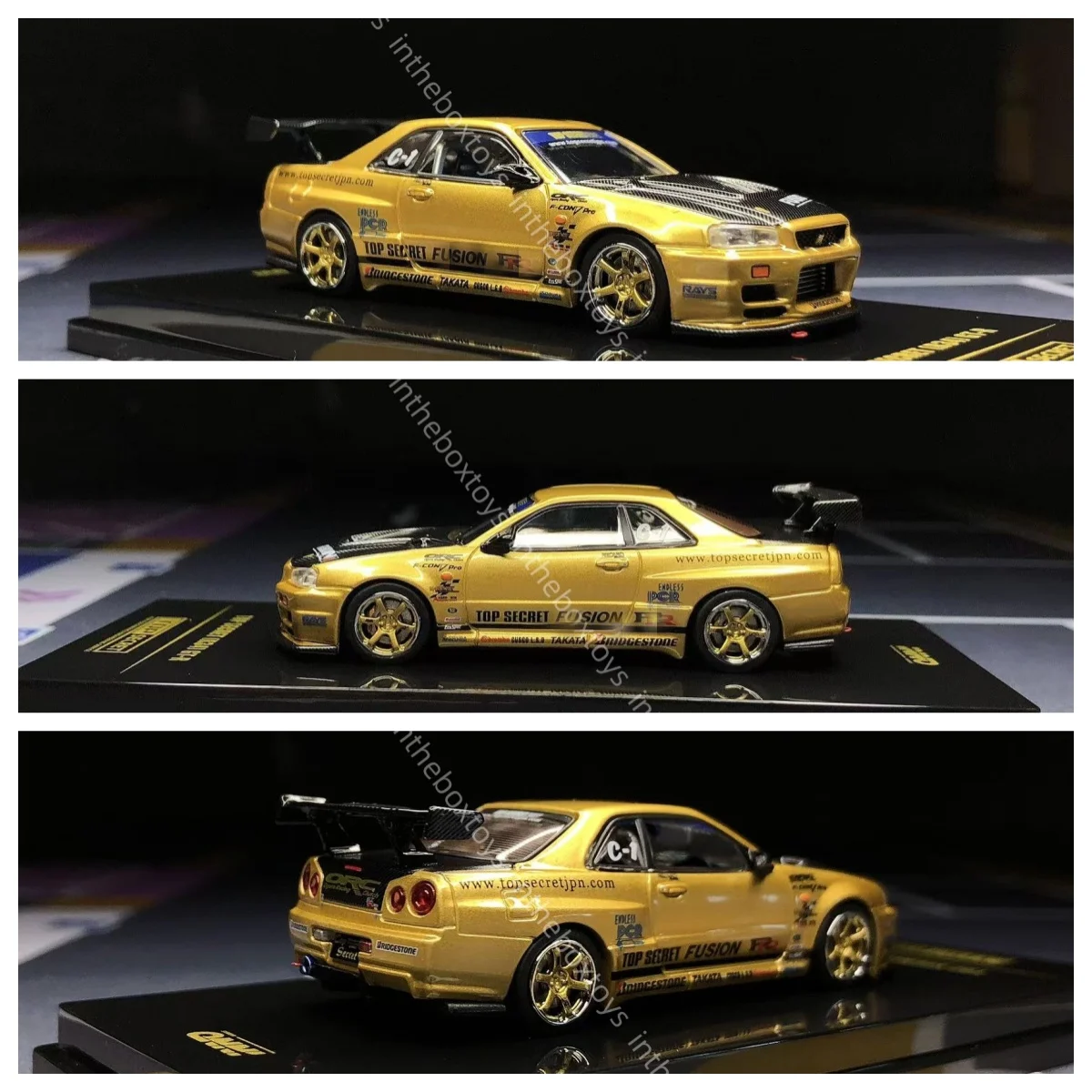 Pop race INNO64 1:64 GT-R R34 GOLD "TOP SECRET" JDM Diecast Model Car Limited Edition
Pop race INNO64 1:64 GT-R R34 GOLD "TOP SECRET" JDM Diecast Model Car Limited Edition