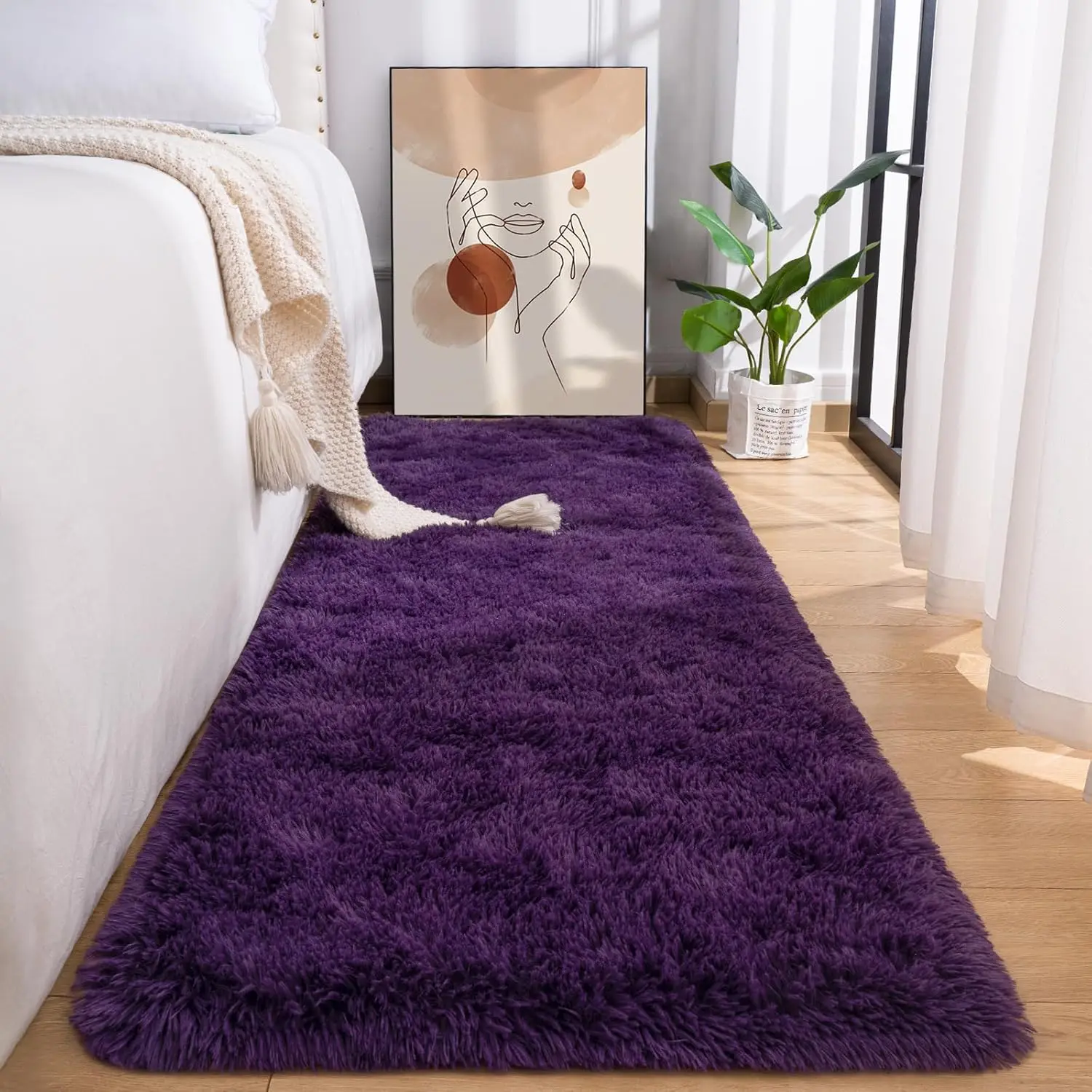2x6 Feet Fluffy Shag Rug for Bedroom, Soft Faux Fur Carpet for Living Room, Plush Throw Rug for Home Decor
2x6 Feet Fluffy Shag Rug for Bedroom, Soft Faux Fur Carpet for Living Room, Plush Throw Rug for Home Decor