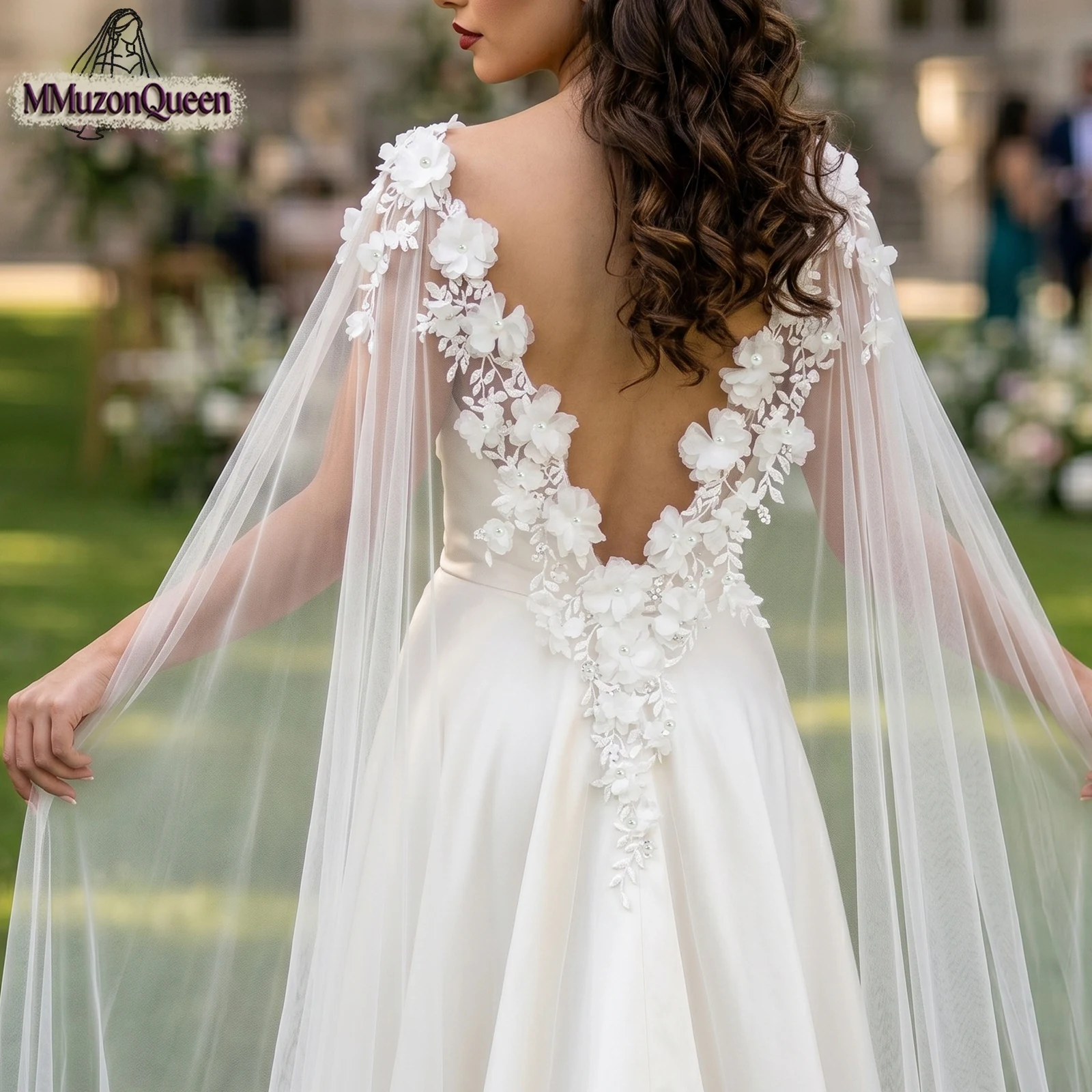 TOPQUEEN 3d Flower Wedding Shawl Dress Cape Capas De Mujer Elegantes Lujo White Women Cloak Cathedral Wedding Accessories MG64
TOPQUEEN 3d Flower Wedding Shawl Dress Cape Capas De Mujer Elegantes Lujo White Women Cloak Cathedral Wedding Accessories MG64