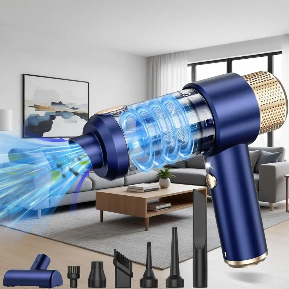 Handheld Car Vacuum Cleaner, 16000PA Portable Cordless, 2 in 1 Air Duster with LED Light, Multi-Nozzles, 120W High Power Mini Va
Handheld Car Vacuum Cleaner, 16000PA Portable Cordless, 2 in 1 Air Duster with LED Light, Multi-Nozzles, 120W High Power Mini Va
