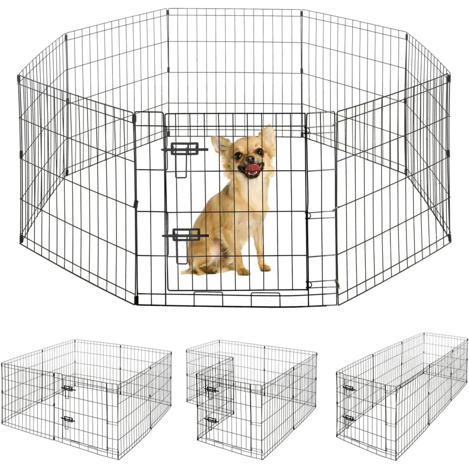 Foldable Outdoor/Indoor Pet Playpen with Gate, Available in Metal Portable Kennel, Heavy-Duty Exercise Fence Cage 8 Panels for Small Dog, Animals
Foldable Outdoor/Indoor Pet Playpen with Gate, Available in Metal Portable Kennel, Heavy-Duty Exercise Fence Cage 8 Panels for Small Dog, Animals