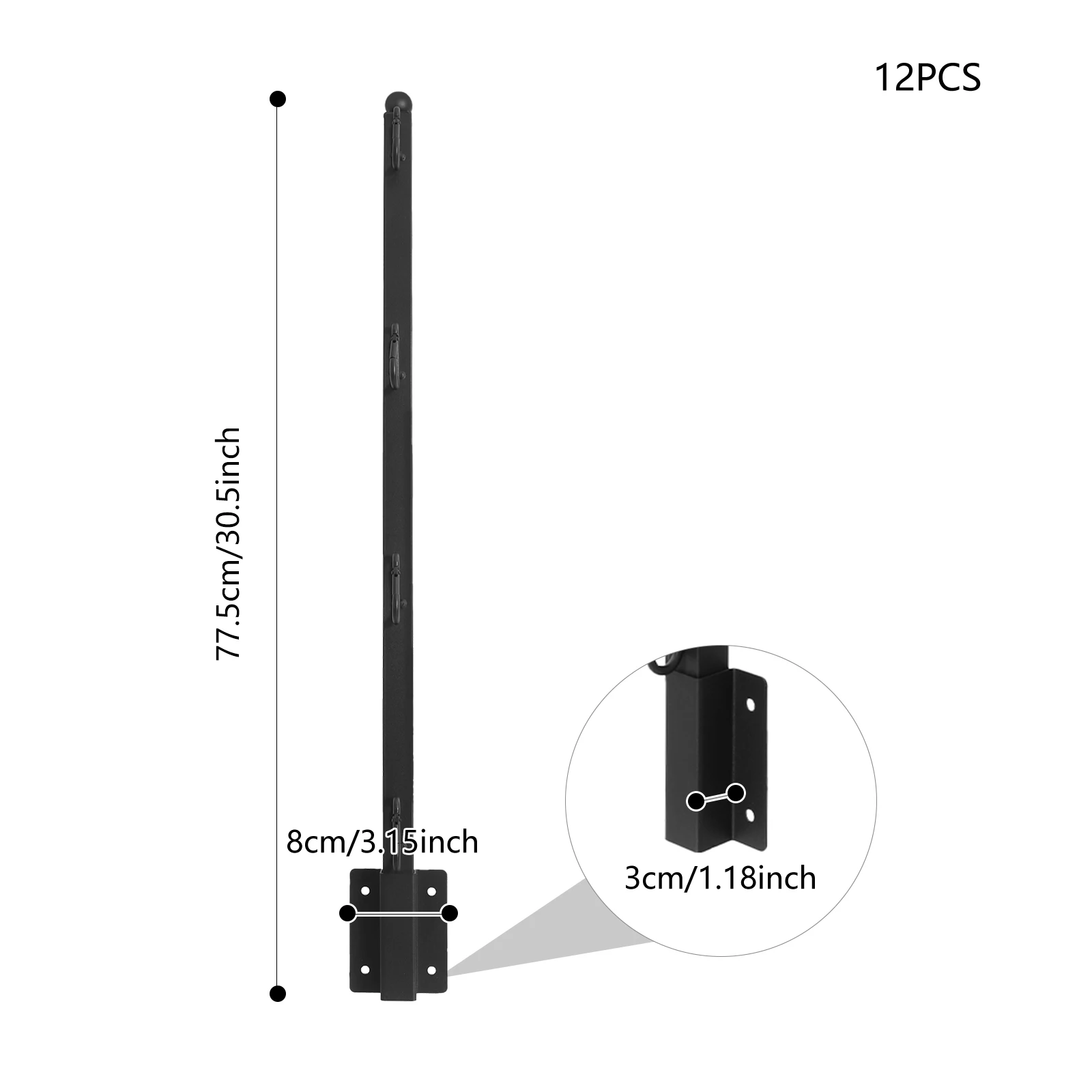 12pcs Fence Post Extender Steel Barbed Wire Extension Arms for Garden and Home Suitable for Wooden and Cement Wall Fences
12pcs Fence Post Extender Steel Barbed Wire Extension Arms for Garden and Home Suitable for Wooden and Cement Wall Fences
