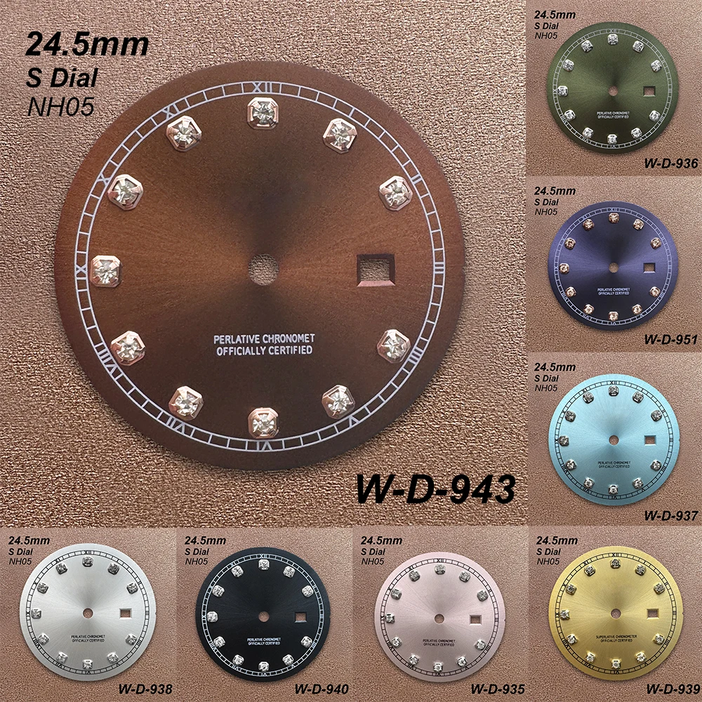 24.5mm S Logo Diamonds Dial Suitable For NH05 Janpan Movement Sunburst Dial Watch Modification Accessories
24.5mm S Logo Diamonds Dial Suitable For NH05 Janpan Movement Sunburst Dial Watch Modification Accessories