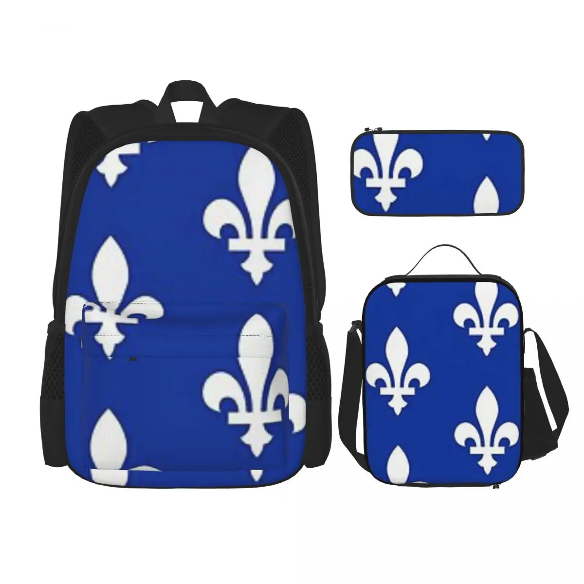 Quebec Flag Canadian Province Backpacks Boys Girls Bookbag Children School Bags Kids Rucksack Lunch Bag Pen Bag Three-Piece Set
Quebec Flag Canadian Province Backpacks Boys Girls Bookbag Children School Bags Kids Rucksack Lunch Bag Pen Bag Three-Piece Set