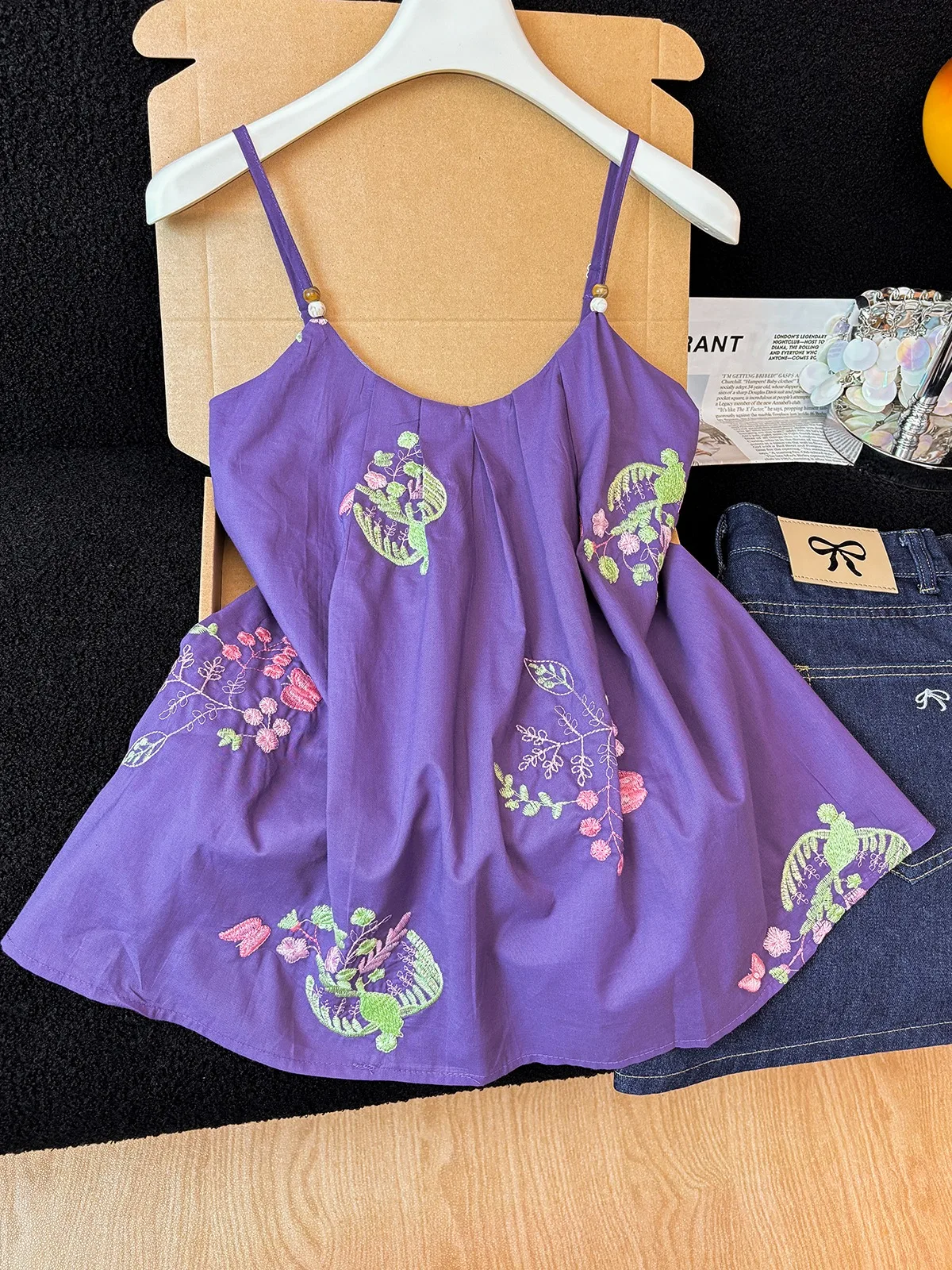 Sweet Style Embroidered Heavy Work Purple Asymmetrical Strap Vest Women's Summer Beautiful Lace Slimming Top Citywalk El...
Sweet Style Embroidered Heavy Work Purple Asymmetrical Strap Vest Women's Summer Beautiful Lace Slimming Top Citywalk El...