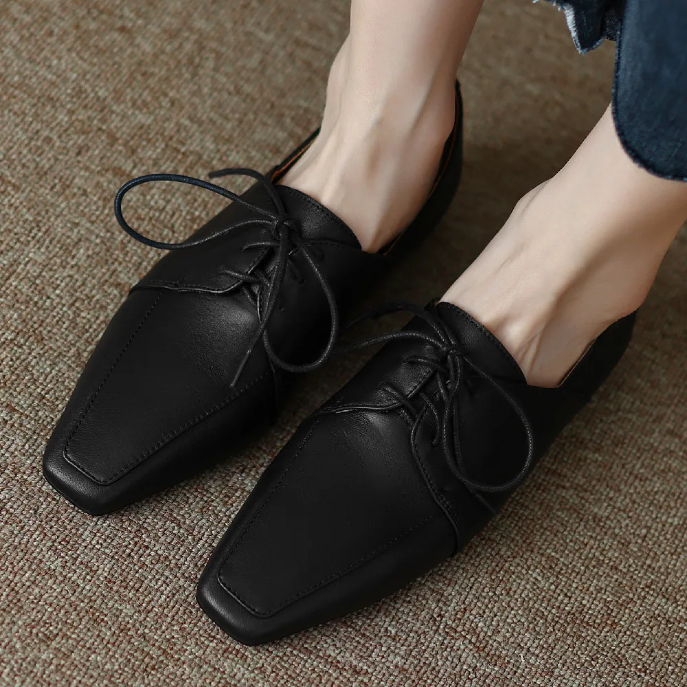Women's genuine leather lce-up flats oxfords square toe casual female espadrilles high quality moccasin daily shoes for women
Women's genuine leather lce-up flats oxfords square toe casual female espadrilles high quality moccasin daily shoes for women