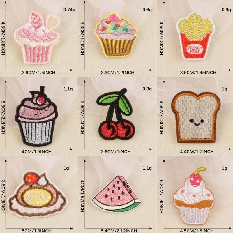 39XE 9PCS Dessert Fruit Embroidery Patches Fabric Applique For Garment Decoration
39XE 9PCS Dessert Fruit Embroidery Patches Fabric Applique For Garment Decoration