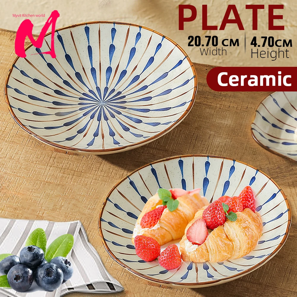2PCS Ceramic Dinner Plates Japanese Retro Deep Round Plate Dinner Plates Pasta Plate Kitchen Tableware Microwave Oven Bakeware
2PCS Ceramic Dinner Plates Japanese Retro Deep Round Plate Dinner Plates Pasta Plate Kitchen Tableware Microwave Oven Bakeware