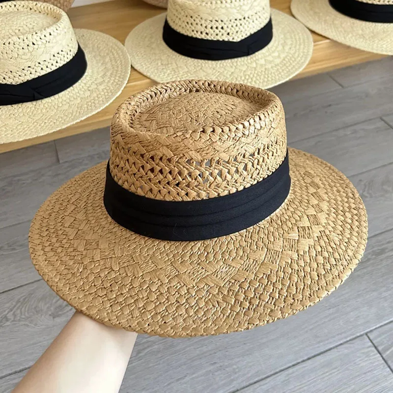 Women's Summer Flat Top Straw Hat Beach Large Brim Sunscreen Sun Hat Vintage Straw Caps Western Cowboy Hat for Women Men
Women's Summer Flat Top Straw Hat Beach Large Brim Sunscreen Sun Hat Vintage Straw Caps Western Cowboy Hat for Women Men