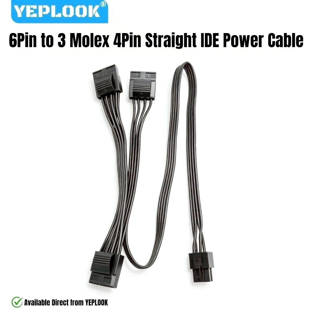 For Corsair TX-M Powers, 6Pin to 3 Molex IDE 4Pin PATA Peripheral Power Cable for Corsair TX850M, TX750M, TX650M, TX550M Modular
For Corsair TX-M Powers, 6Pin to 3 Molex IDE 4Pin PATA Peripheral Power Cable for Corsair TX850M, TX750M, TX650M, TX550M Modular