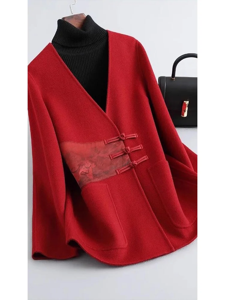 Wedding Engagement Red Woolen Cashmere Coat Women's Style Korean Version Short Length Commute Suitable for Ages 25-29
Wedding Engagement Red Woolen Cashmere Coat Women's Style Korean Version Short Length Commute Suitable for Ages 25-29