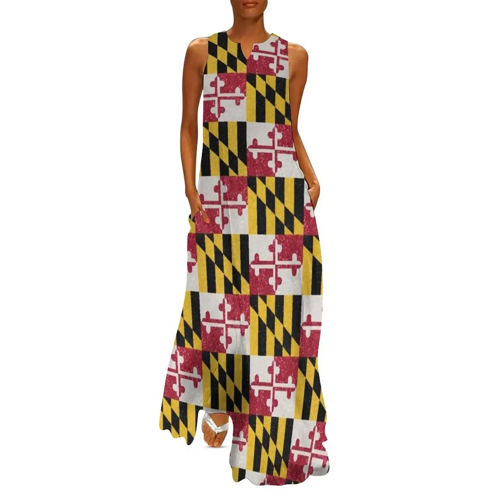 Maryland Flag Glitter Long Dress dress for women summer dress daily elegant guest wedding Prom gown
Maryland Flag Glitter Long Dress dress for women summer dress daily elegant guest wedding Prom gown