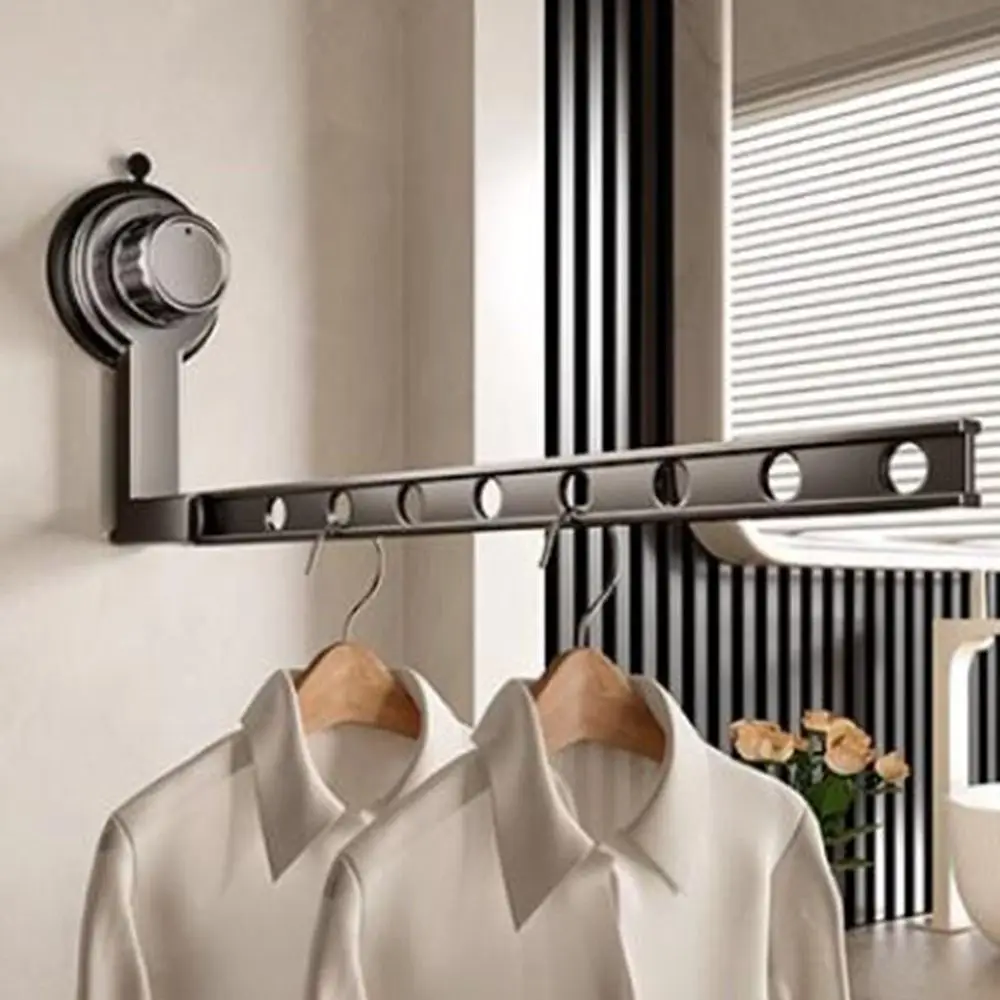 Space Aluminum Suction Cup Clothes Drying Rack Non-Punching Wall-mounted Folding Clothes Drying Rack Anti-Rust Adjustable
Space Aluminum Suction Cup Clothes Drying Rack Non-Punching Wall-mounted Folding Clothes Drying Rack Anti-Rust Adjustable