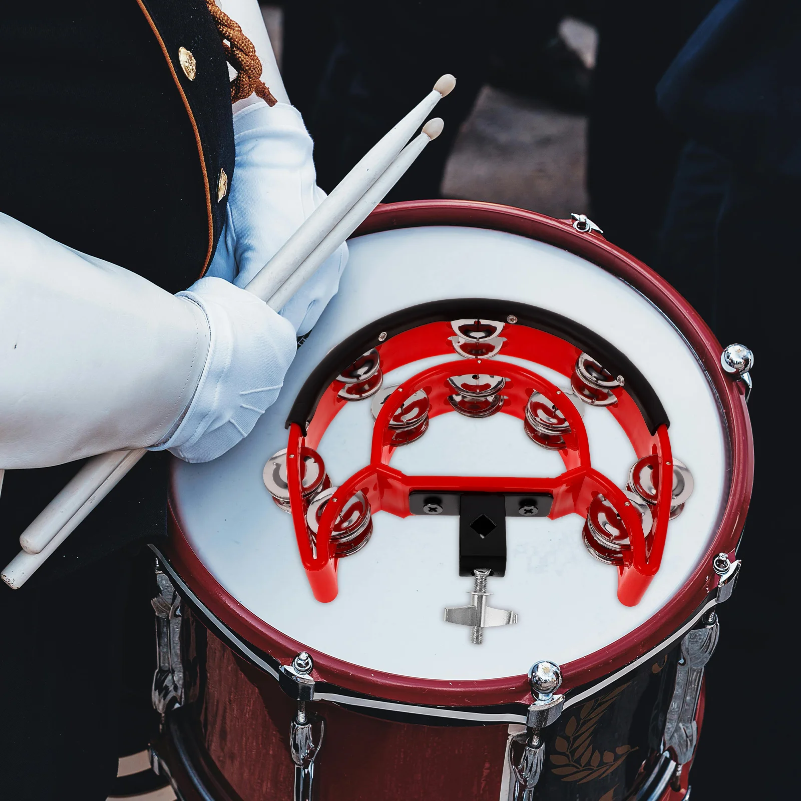 Red Blow Bell Hand Ring Cymbal Hihat Tambourine Sturdy ABS Metal Percussion Instrument Bright Absorption Rubber
Red Blow Bell Hand Ring Cymbal Hihat Tambourine Sturdy ABS Metal Percussion Instrument Bright Absorption Rubber
