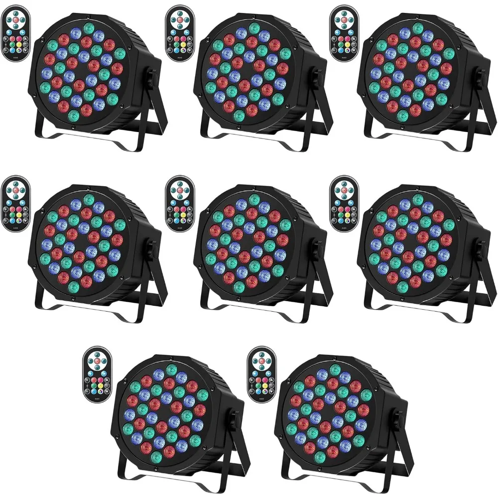 LED Par Lights 36 LED Stage Lights 7 Modes RGB DJ Lights with Sound Activated Remote and DMX Control DJ Uplighting
LED Par Lights 36 LED Stage Lights 7 Modes RGB DJ Lights with Sound Activated Remote and DMX Control DJ Uplighting