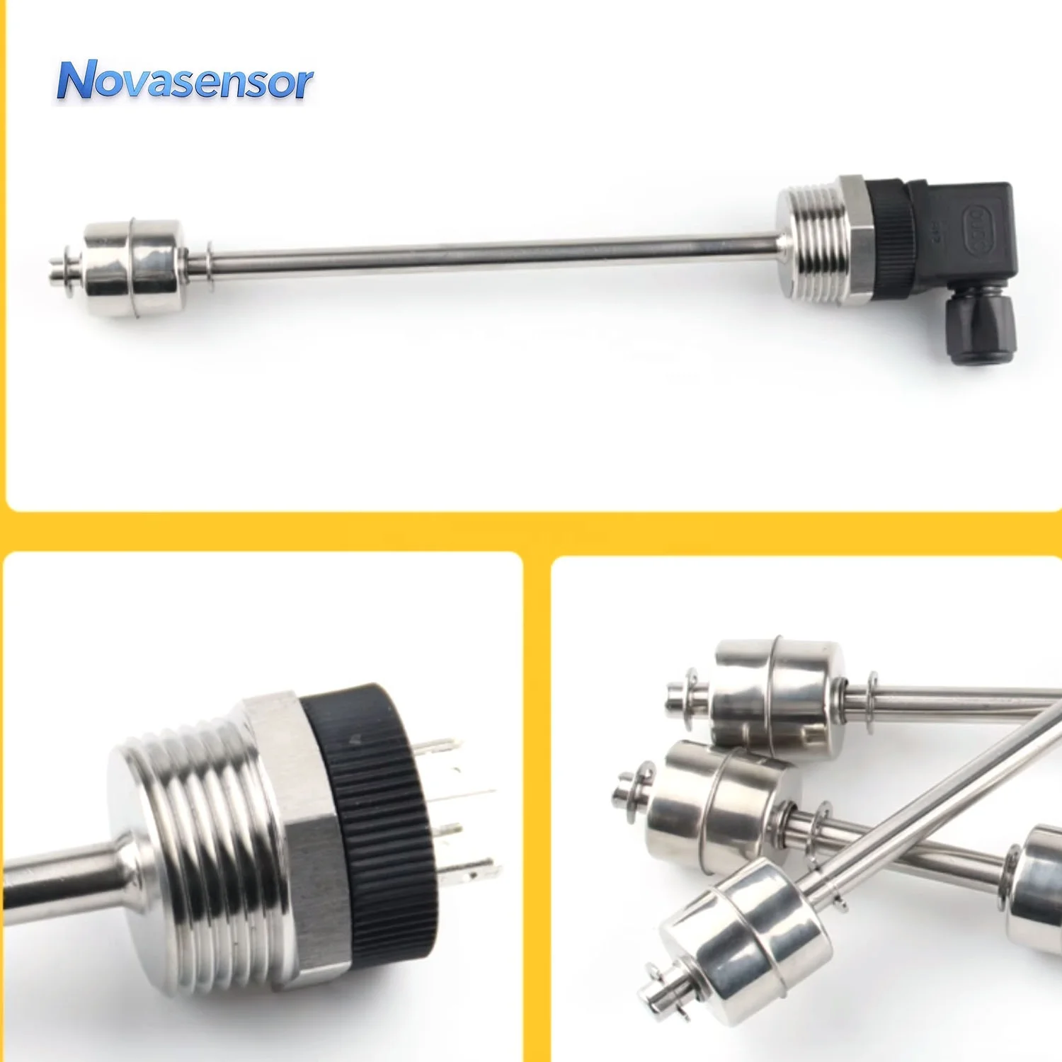 Stainless Steel Multi-Point Float Level Switch, Reed Tube Liquid Level Sensor for Water/Oil Tank, Hersman Level Gauge, Pump Cont
Stainless Steel Multi-Point Float Level Switch, Reed Tube Liquid Level Sensor for Water/Oil Tank, Hersman Level Gauge, Pump Cont