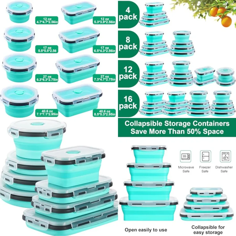 Pack Collapsible Food Storage Containers With Lids, Collapsible Storage Containers Sets Silicone Collapsible Bowls For Camping,
Pack Collapsible Food Storage Containers With Lids, Collapsible Storage Containers Sets Silicone Collapsible Bowls For Camping,