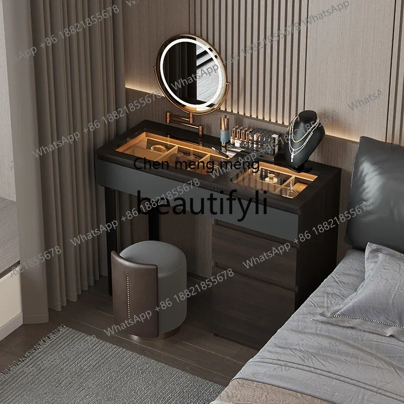 D178 Italian minimalist solid wood dresser storage cabinet integrated bedroom bedside light luxury high-end makeup table
D178 Italian minimalist solid wood dresser storage cabinet integrated bedroom bedside light luxury high-end makeup table