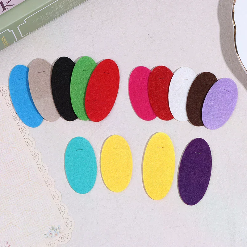 100Pcs Oval Felt Fabric Patches Non-woven Sewing Base Pads For DIY Plush Hairpin BB Hair Clips Making Accessories
100Pcs Oval Felt Fabric Patches Non-woven Sewing Base Pads For DIY Plush Hairpin BB Hair Clips Making Accessories