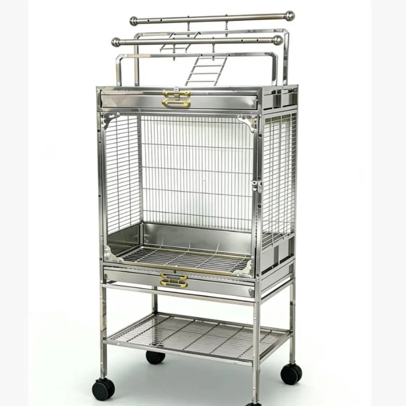 304 stainless steel splash-proof solid steel rod large station frame bird cage villa large oversized space parrot cage
304 stainless steel splash-proof solid steel rod large station frame bird cage villa large oversized space parrot cage