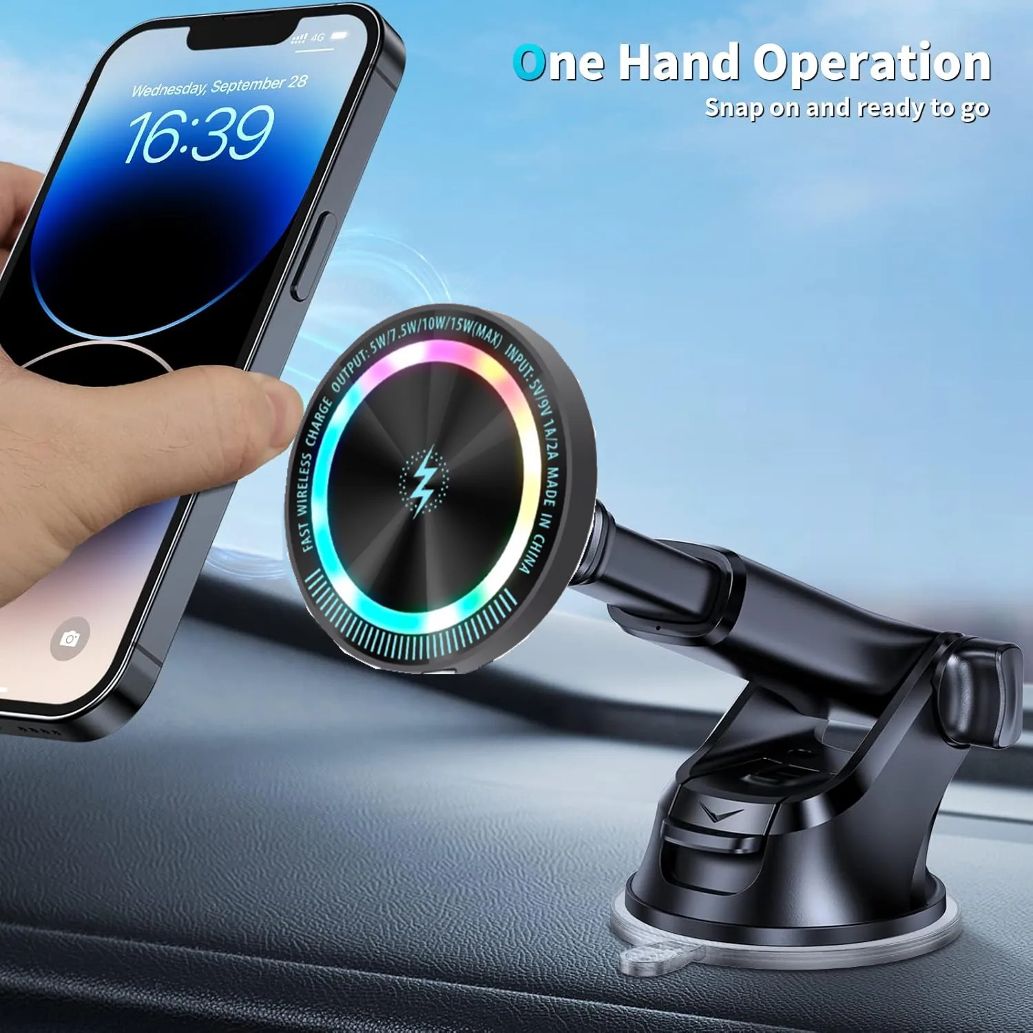 Sucker Magnetic Telescoping Car Cradle Wireless Charging Vacuum Mobile Phone Holder For Glass Dashboard For Magsafe Samsung S23
Sucker Magnetic Telescoping Car Cradle Wireless Charging Vacuum Mobile Phone Holder For Glass Dashboard For Magsafe Samsung S23