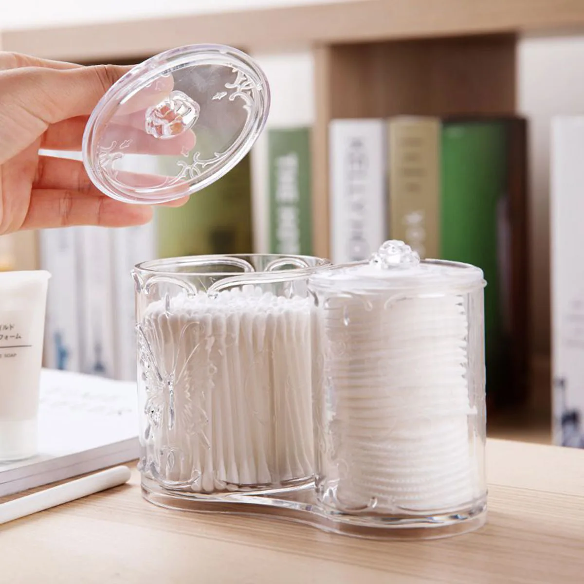 Acrylic Storage Canisters Lids for Makeup Brushes Pens 2 Round Acrylic Container Canister Set Piece Round Plastic ganizer Boxes
Acrylic Storage Canisters Lids for Makeup Brushes Pens 2 Round Acrylic Container Canister Set Piece Round Plastic ganizer Boxes