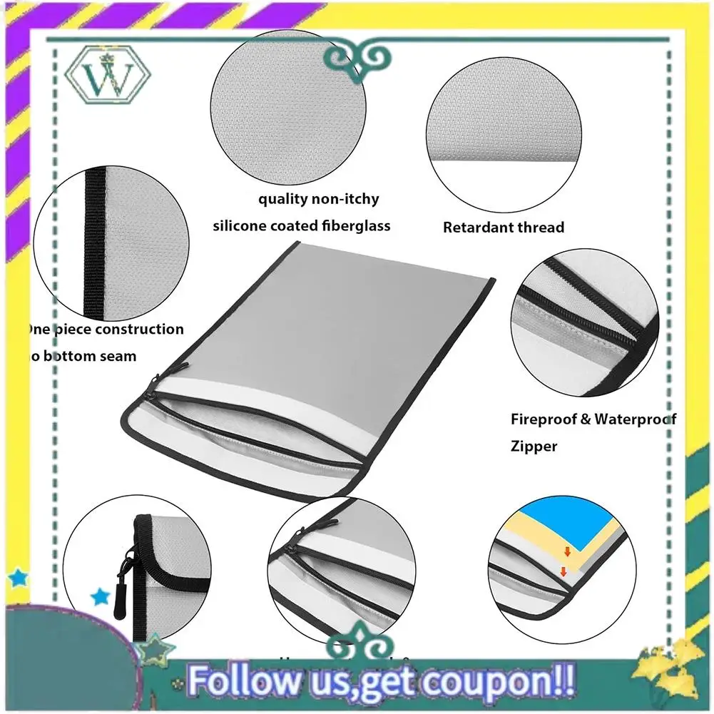 NEW 3Pcs Waterproof Fireproof Document Bag For Cash With Zipper/Reflective Strip For Jewelry
NEW 3Pcs Waterproof Fireproof Document Bag For Cash With Zipper/Reflective Strip For Jewelry